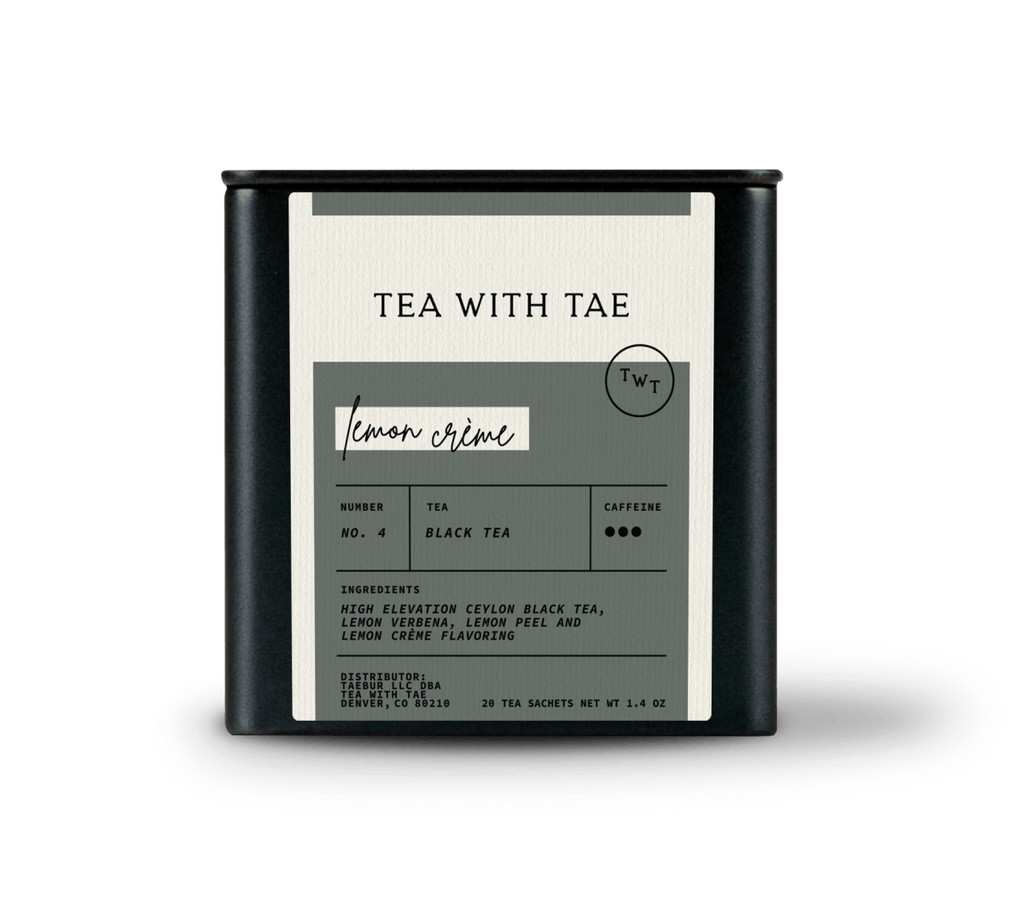 Tea with Tae Lemon Crème Tea Tin Gift (20 tea sachets)