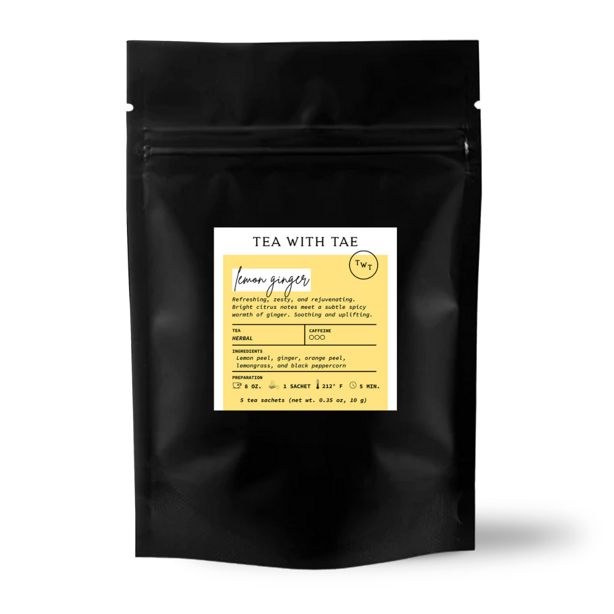 Tea with Tae Lemon Ginger 5ct. Pouch
