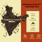 Gardenika Lemon Essence Black Loose Leaf Tea with Green Rooibos, USDA Organic, 55+ Cups – 4 Oz (113g)
