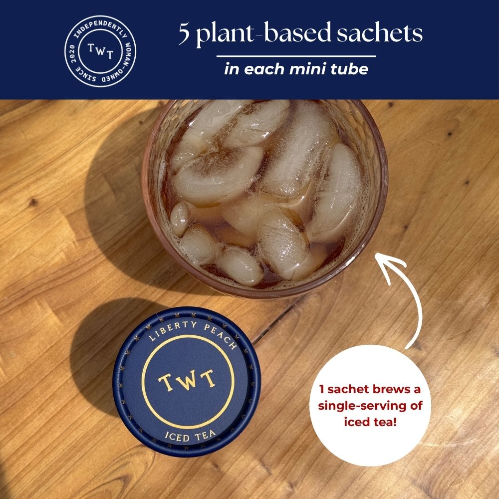 Tea with Tae Liberty Peach Iced Mini Tea Tube (5 iced sachets) Black Tea