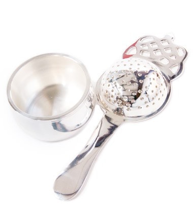 Harney & Sons Tea Strainer – Silver Plated, Long Handle