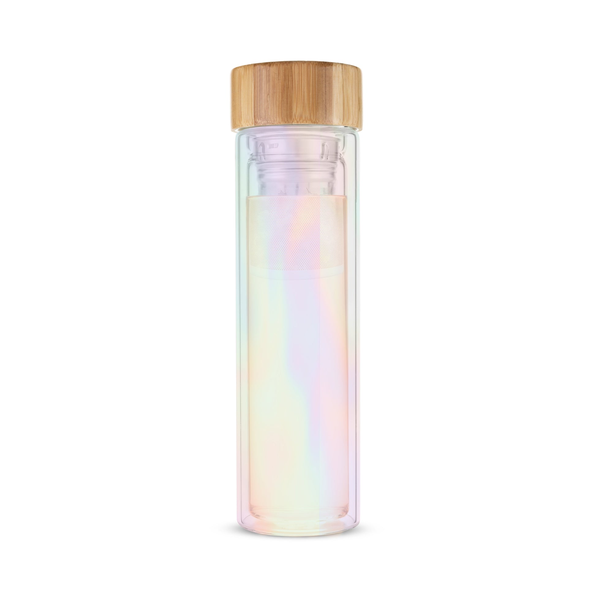 Pinky Up Blair: Iridescent Glass Travel Infuser Mug