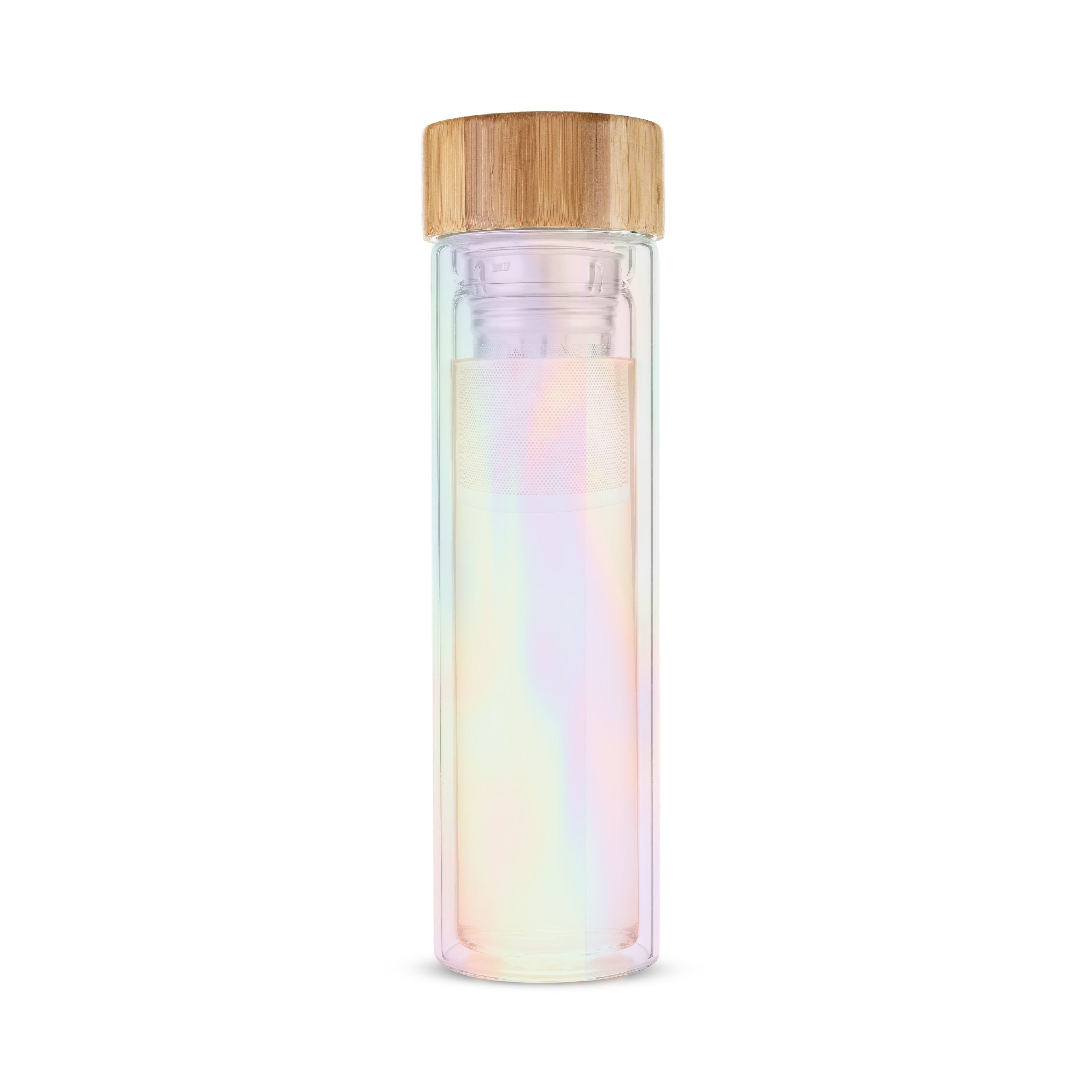 Pinky Up Blair: Iridescent Glass Travel Infuser Mug