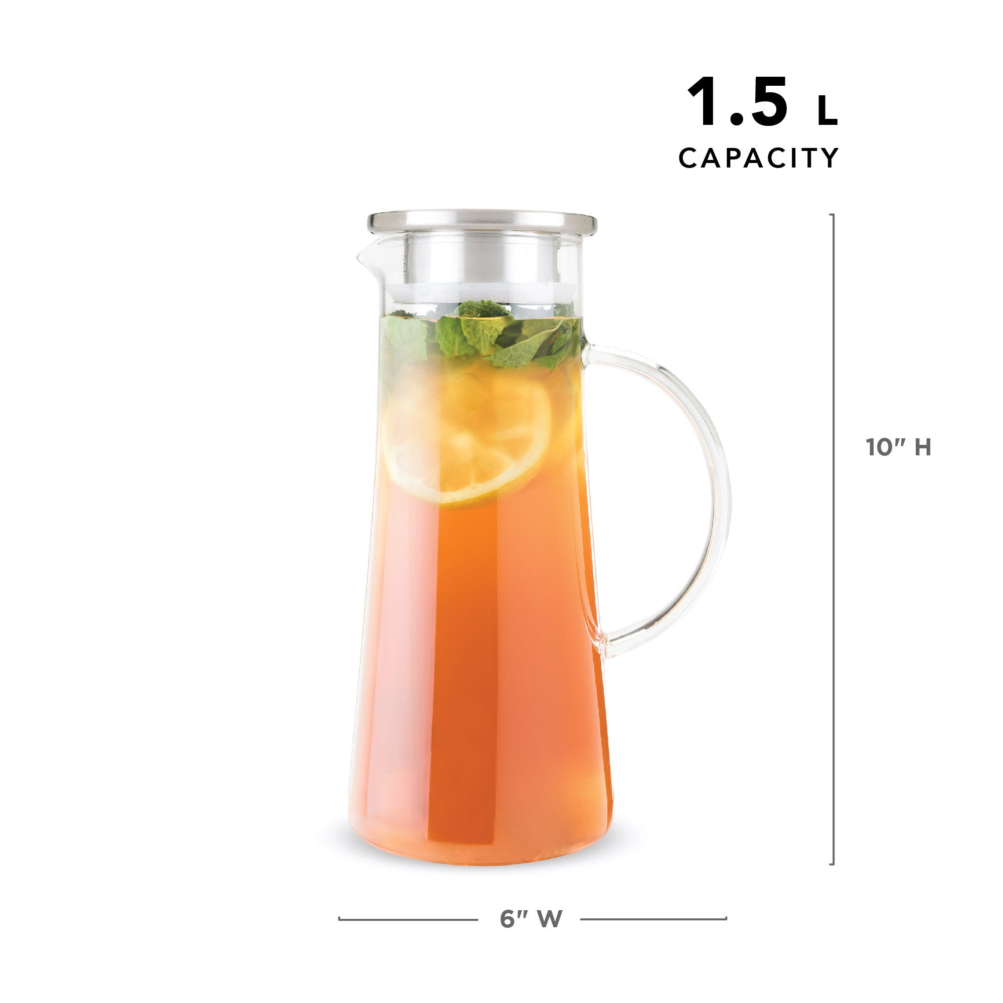 Pinky Up Charlie Glass Iced Tea Carafe