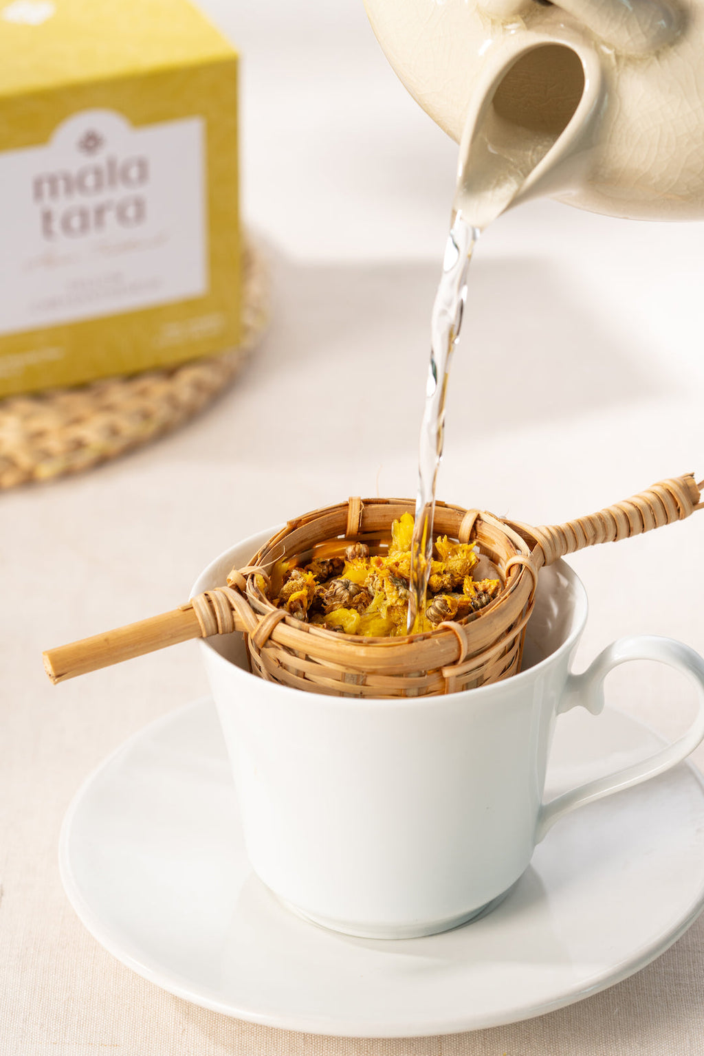 Mala Tara Yellow Chrysanthemum Whole Flower Tea Box Herbal Tea