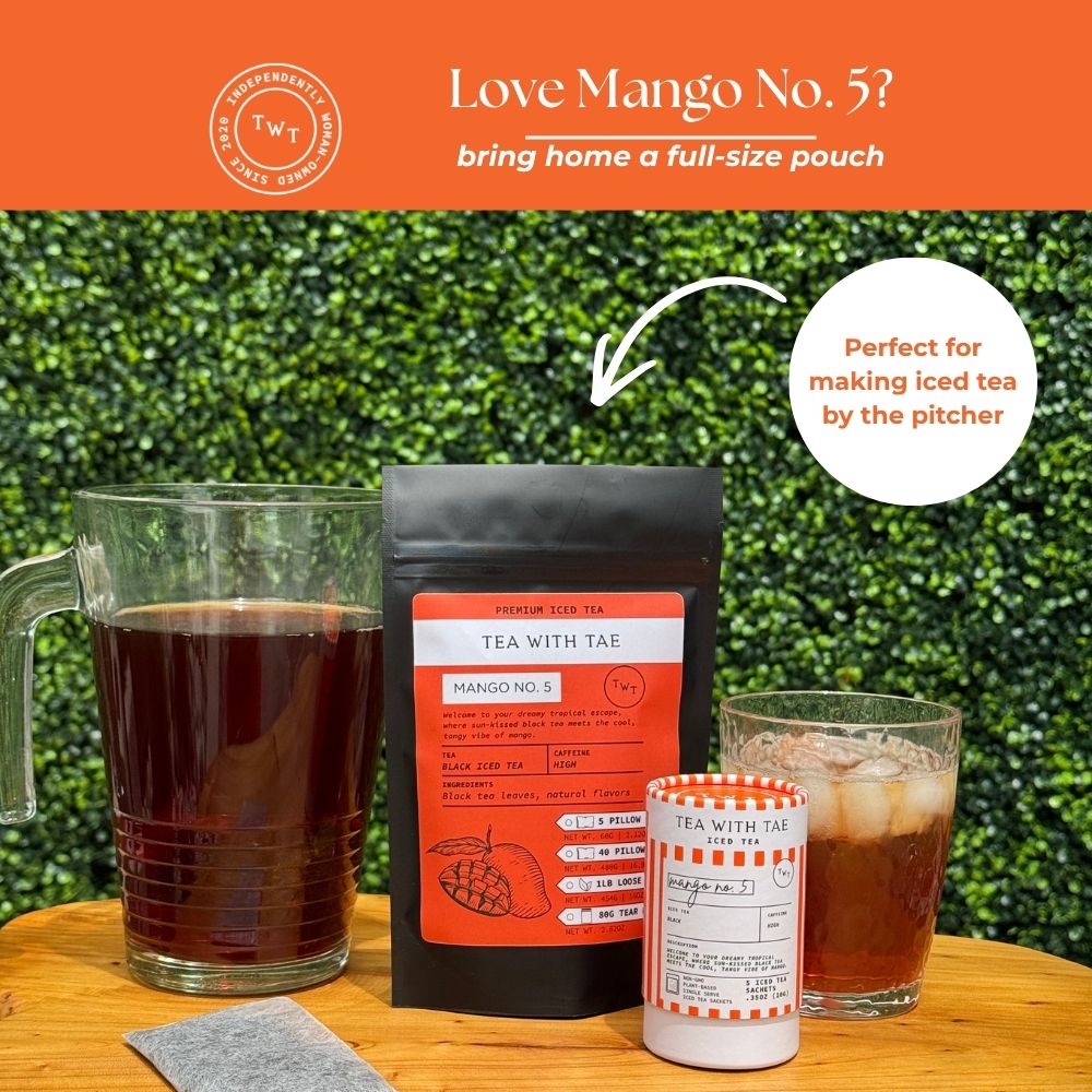 Tea with Tae Mango No. 5 Iced Black Mini Tea Tube (5 iced sachets)