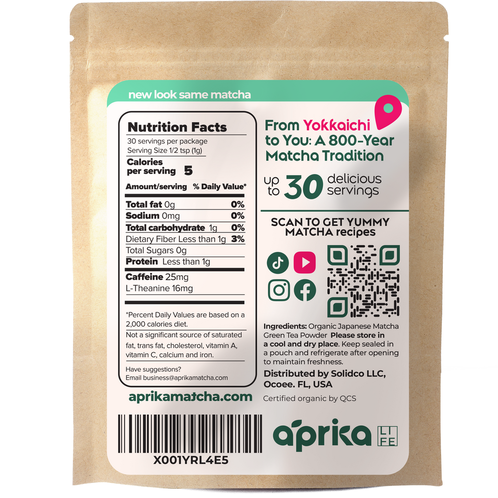 Aprika Life Organic Japanese Matcha Green Tea Powder