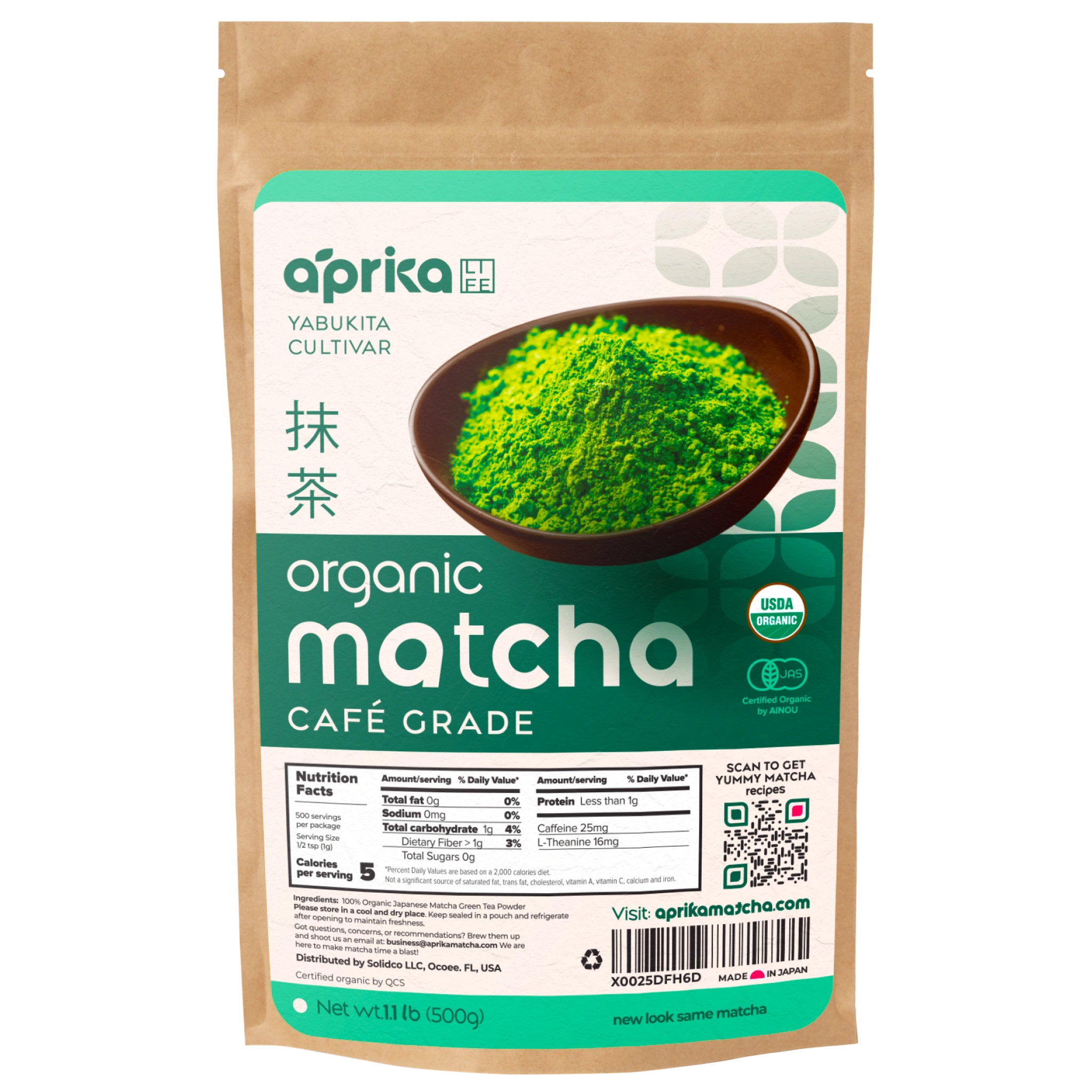 Aprika Life Organic Japanese Matcha Green Tea Powder(WHOLESALE)
