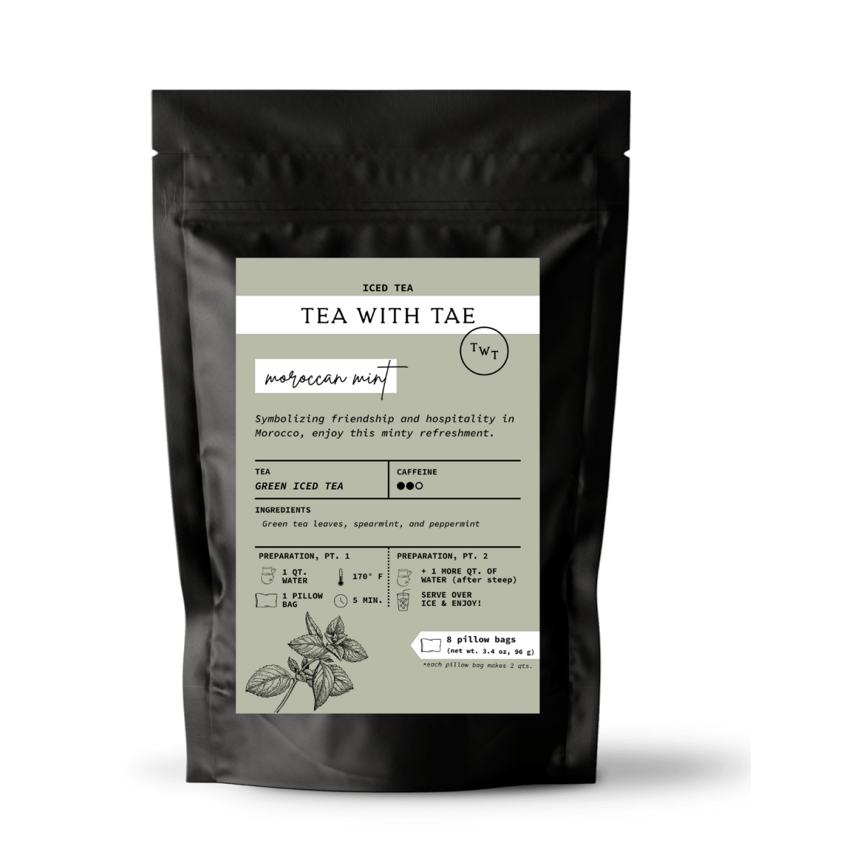 Tea with Tae Moroccan Mint Iced Green Tea Pouch