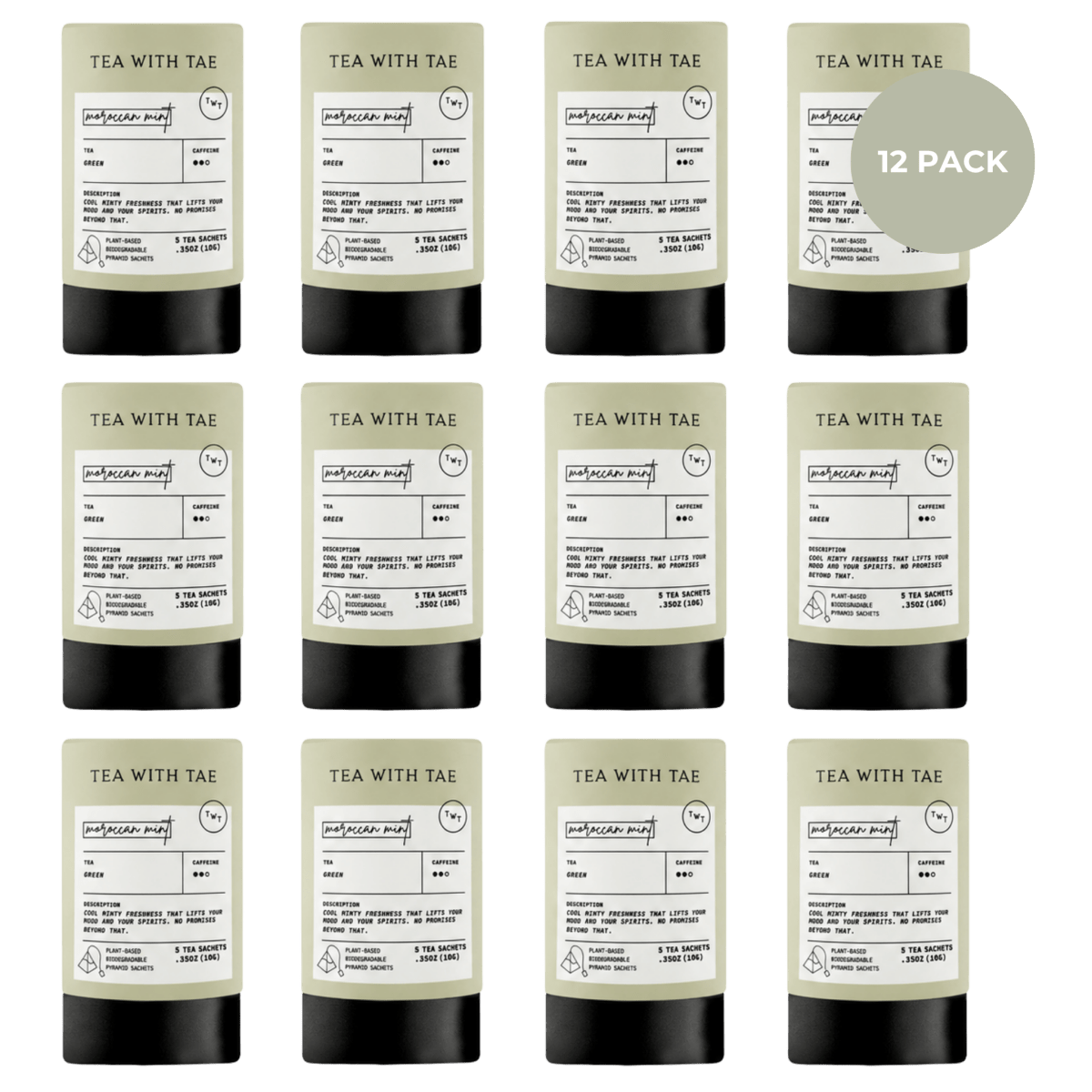 Tea with Tae Moroccan Mint Mini Tea Tube (5 tea bags) Green Tea