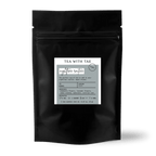Tea with Tae Nighttime Routine 5ct. Pouch, featuring 5 tea pyramid sachets of chamomile, lavender, and valerian root for restful sleep.