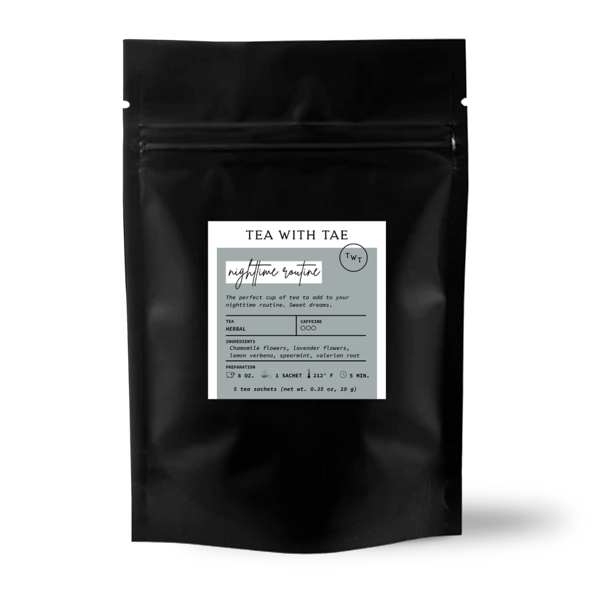 Tea with Tae Nighttime Routine 5ct. Pouch