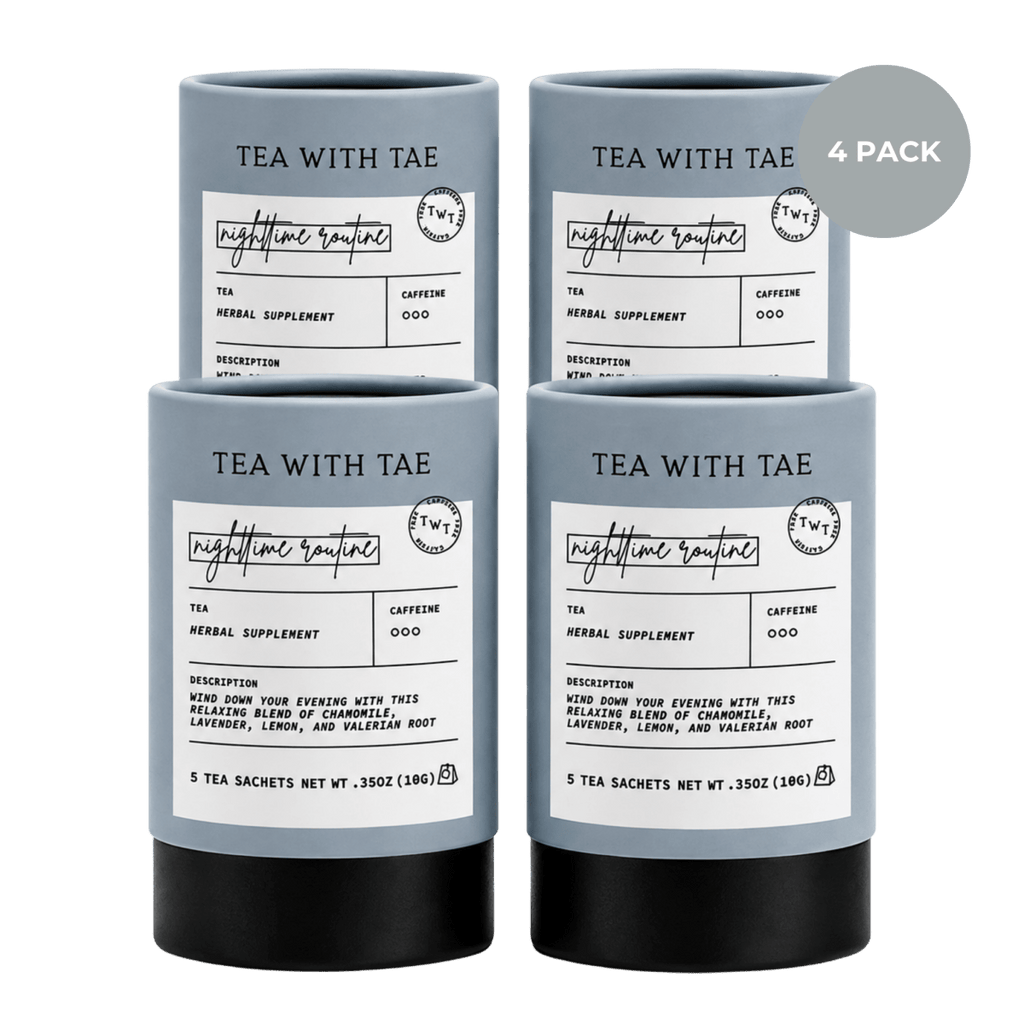Tea with Tae Nighttime Routine Mini Tea Tube (5 tea bags) Herbal Tea