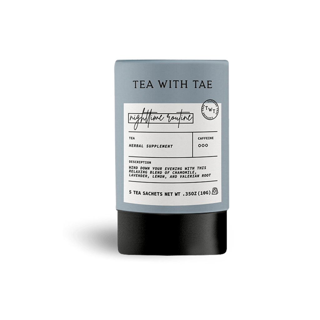 Tea with Tae Nighttime Routine Mini Tea Tube (5 tea bags) Herbal Tea