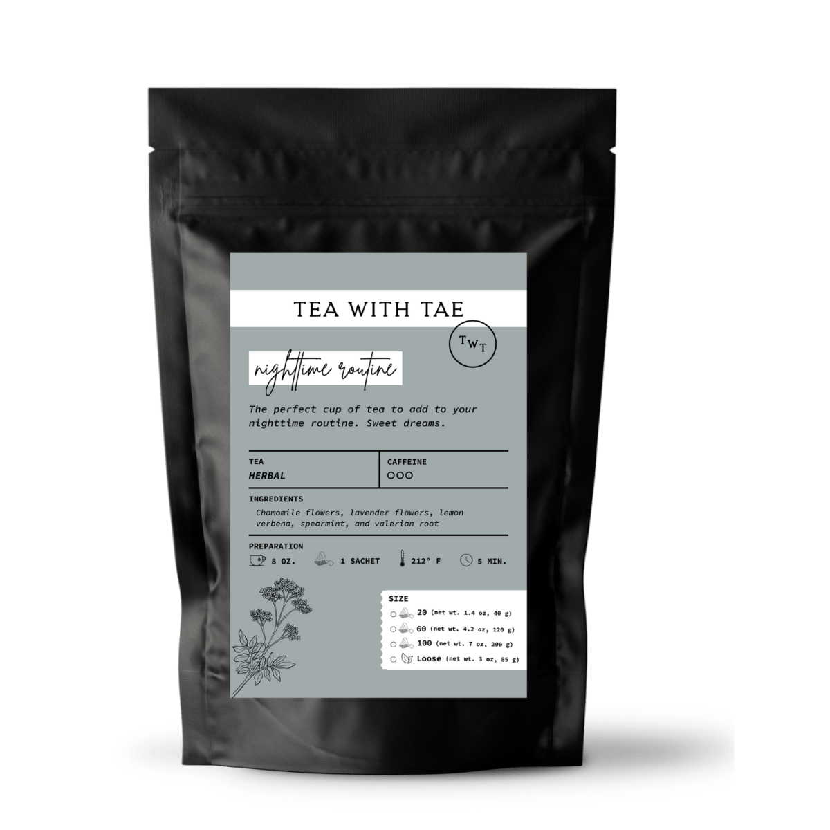 Tea with Tae Nighttime Routine Pouch