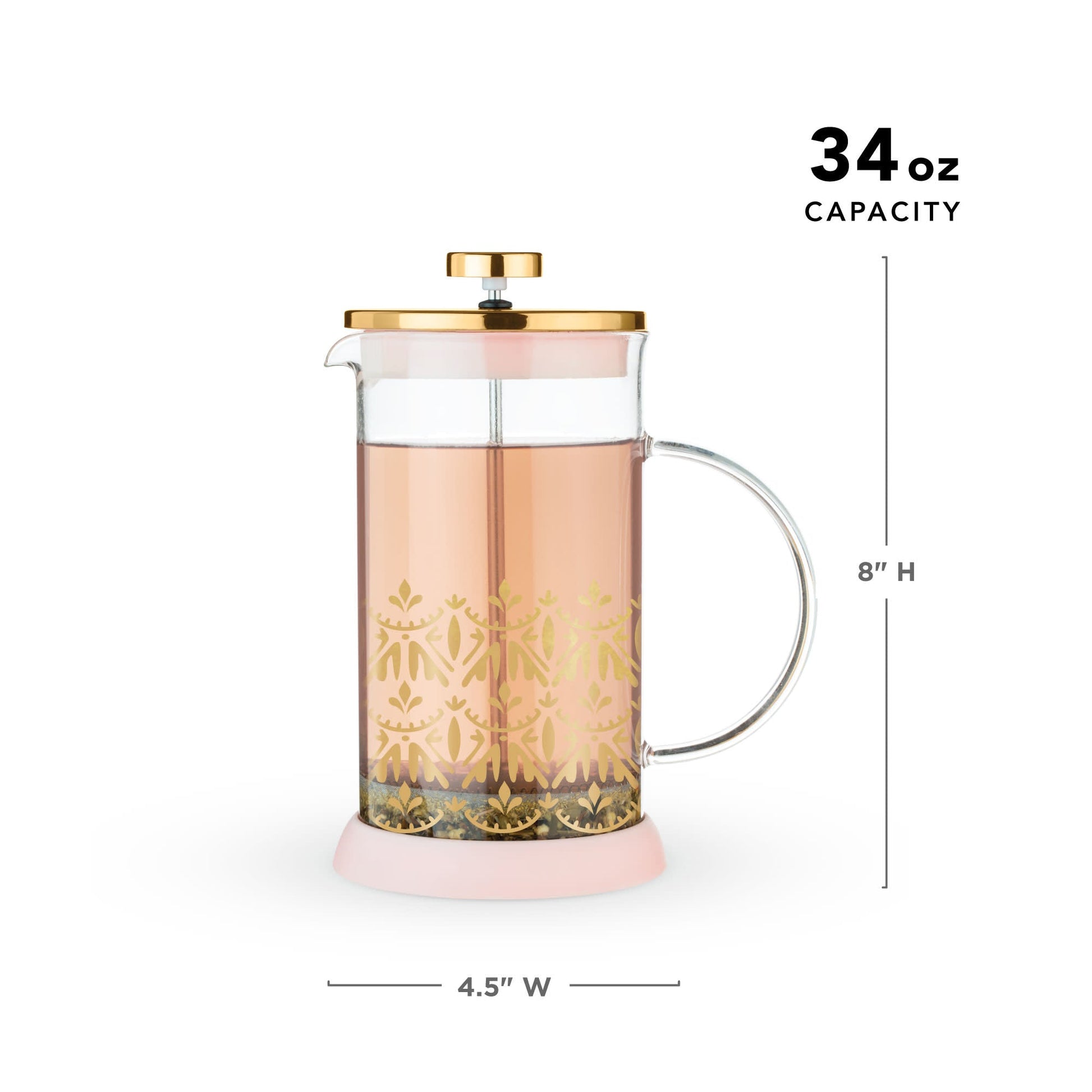 Pinky Up Riley Casablanca Glass Tea Press Pot