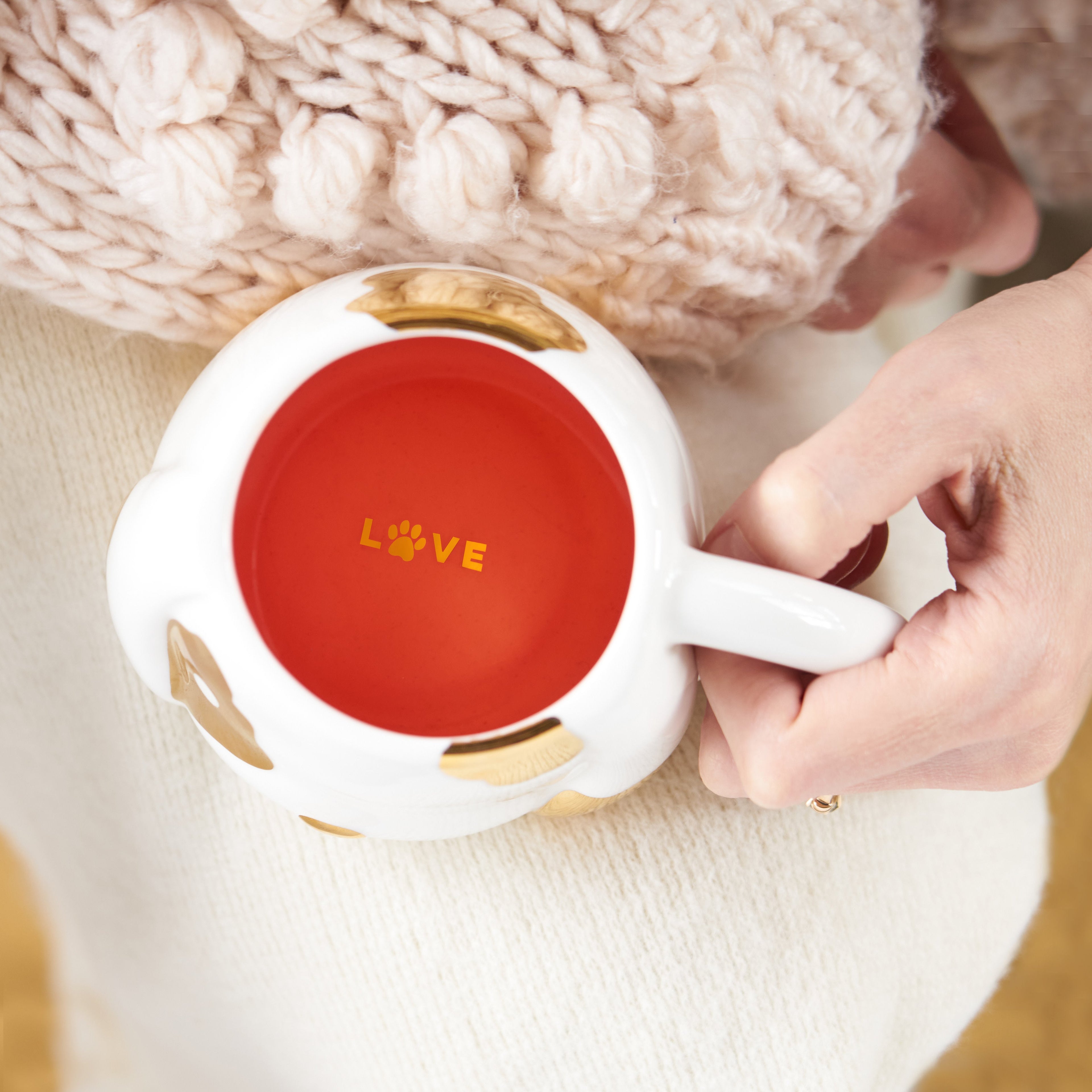Pinky Up Penny: Ceramic Puppy Mug featuring a cute puppy design, suitable for coffee or tea, by Pinky Up.