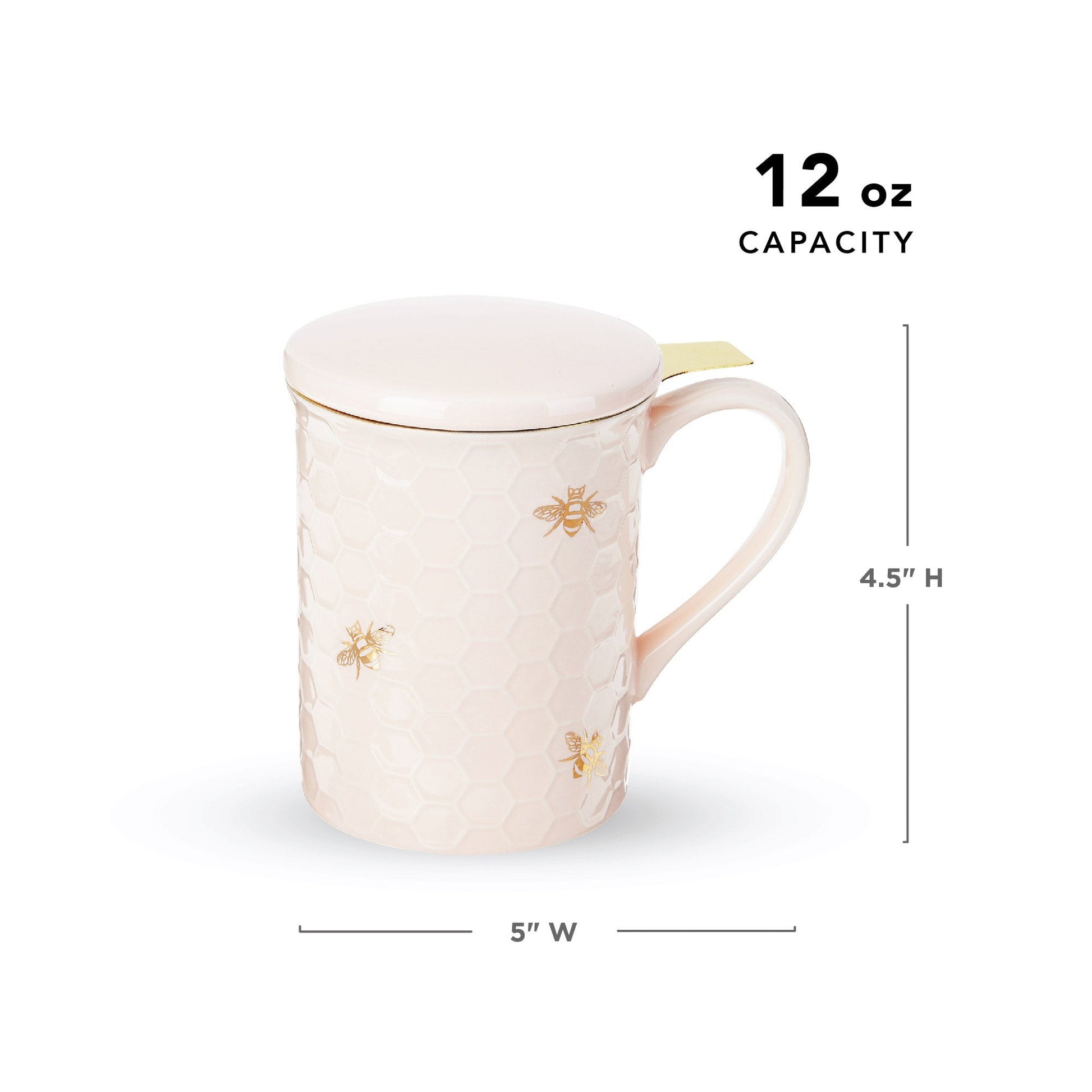 Pinky Up Annette: Honeycomb Ceramic Tea Mug & Infuser
