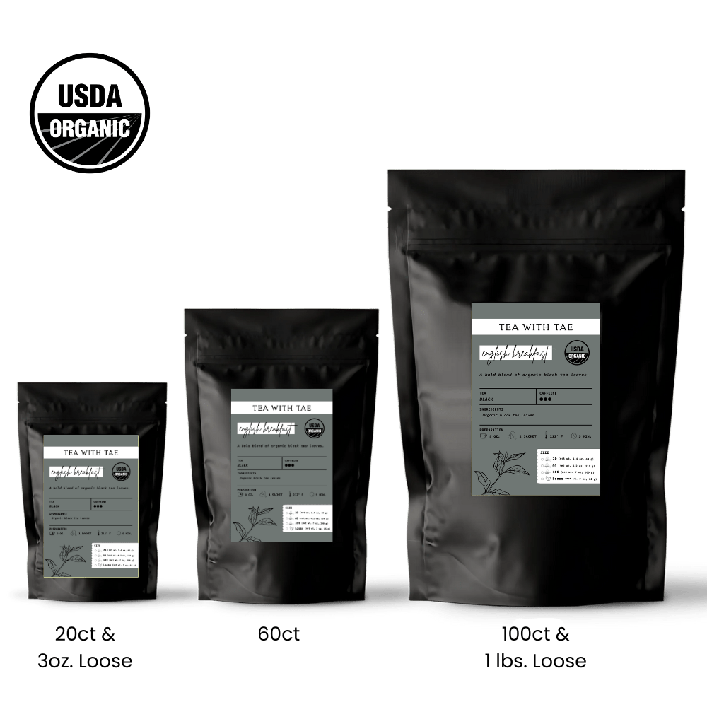 Tea with Tae Organic English Breakfast Pouch Black Tea