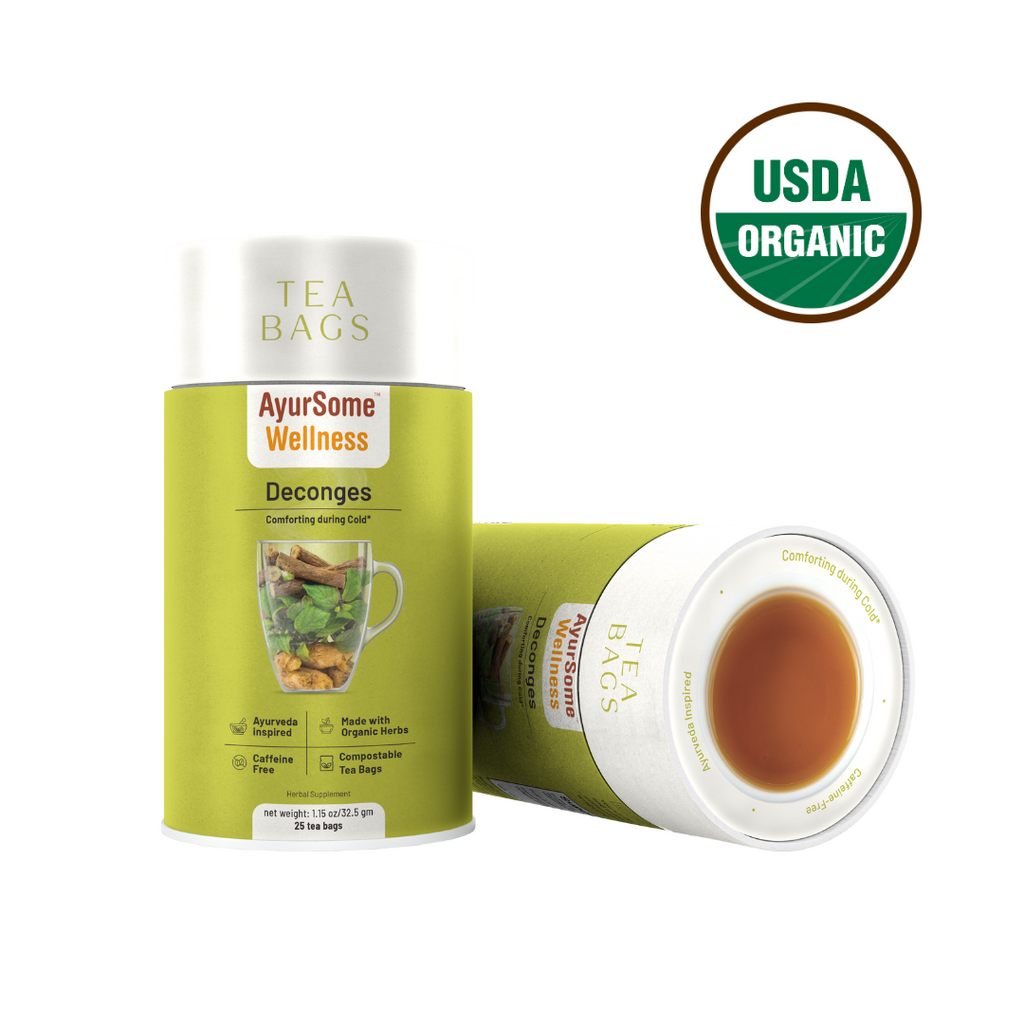 AyurSome Wellness Deconges Tea | Organic Holy Basil Tea Blend Herbal Tea
