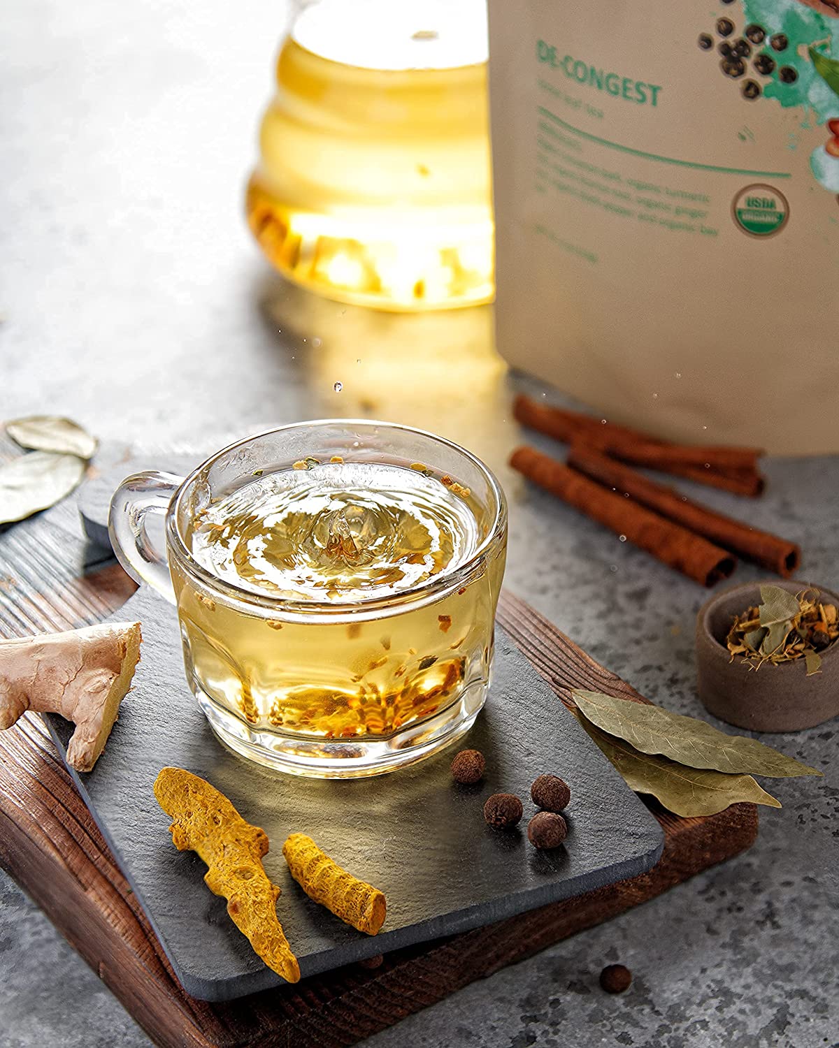 Gardenika Decongest Loose Leaf Tea, Organic, Kosher, Herbal & Caffeine-Free - 4 oz (114g)