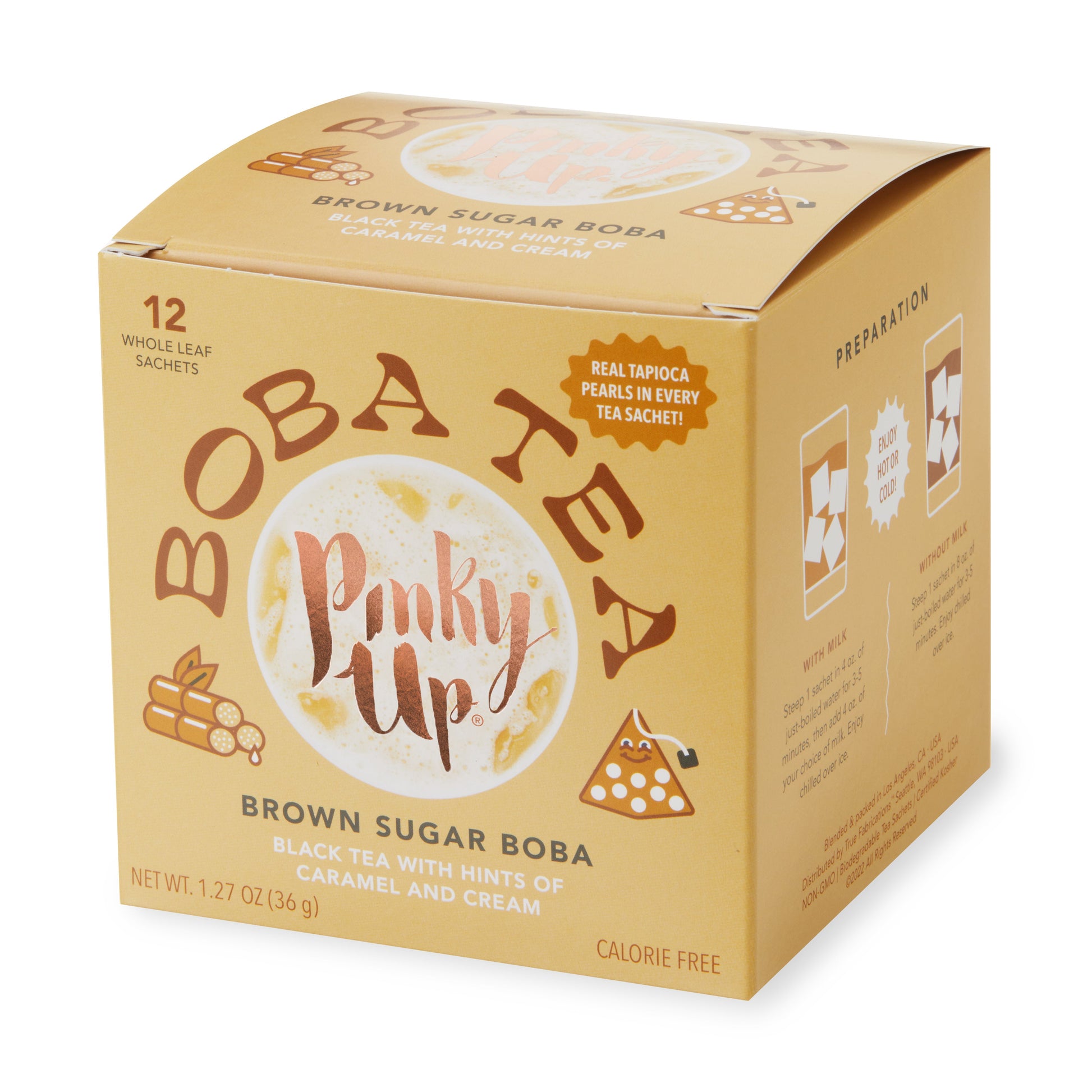Pinky Up Brown Sugar Boba Tea Sachets