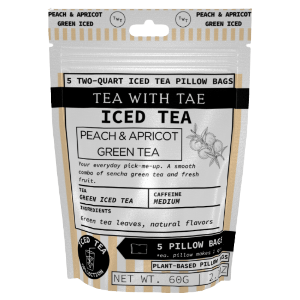 Tea with Tae Peach & Apricot Green Iced Tea Pouch