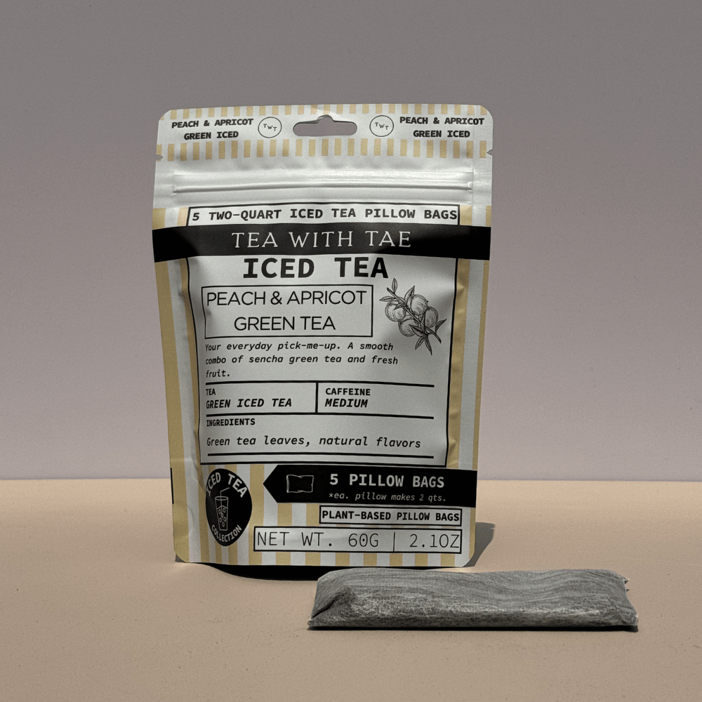 Tea with Tae Peach & Apricot Green Iced Tea Pouch
