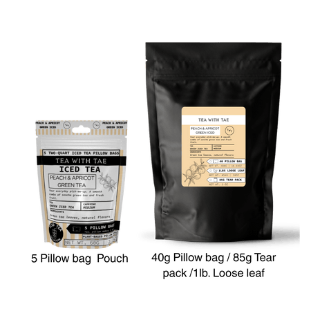 Tea with Tae Peach & Apricot Green Iced Tea Pouch