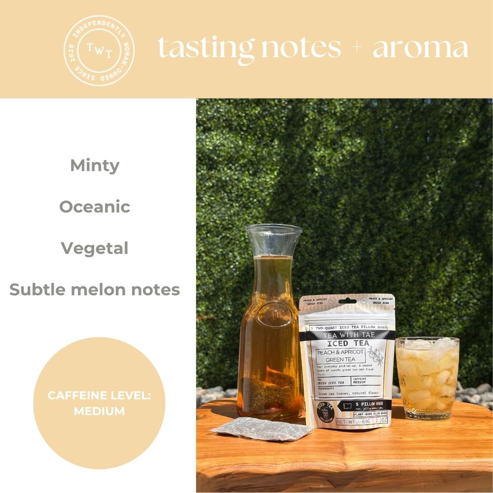 Tea with Tae Peach & Apricot Green Iced Tea Pouch