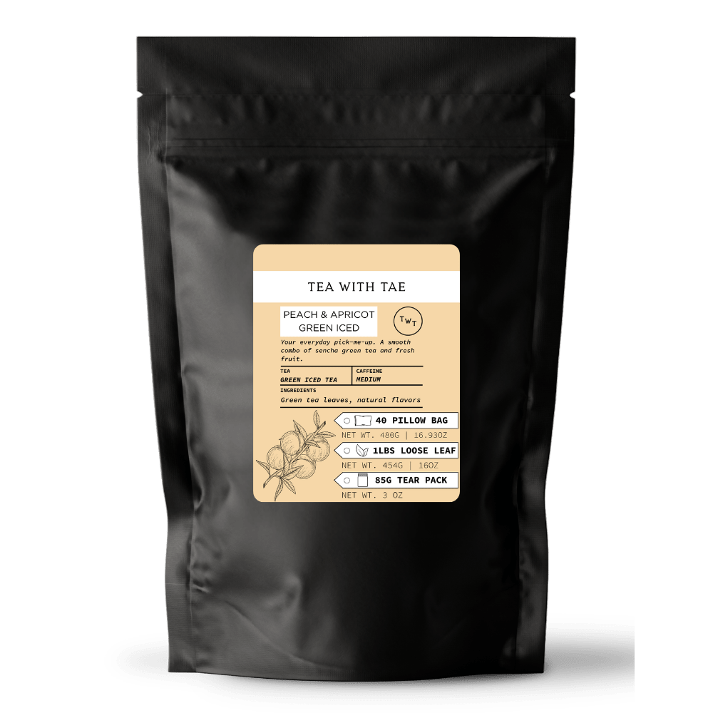 Tea with Tae Peach & Apricot Green Iced Tea Pouch