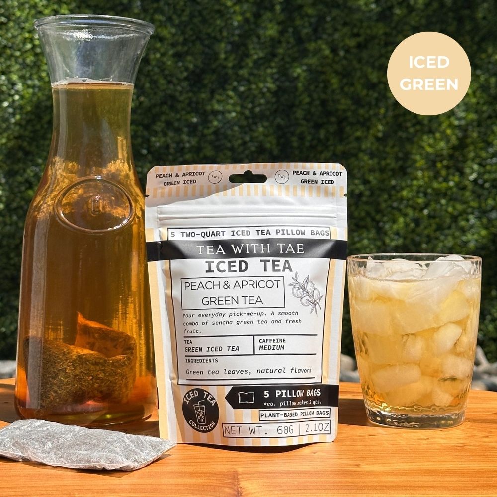 Tea with Tae Peach & Apricot Green Iced Tea Pouch