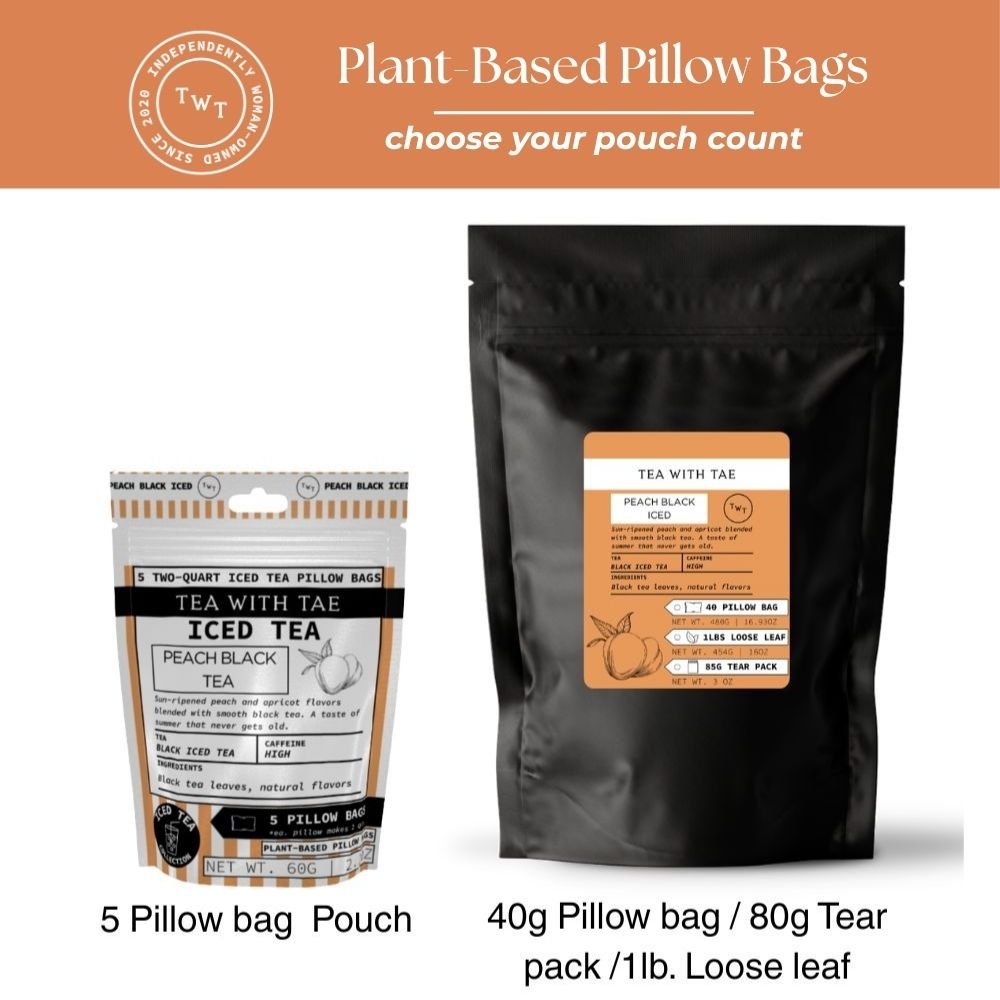 Tea with Tae Peach Black Iced Tea Pouch