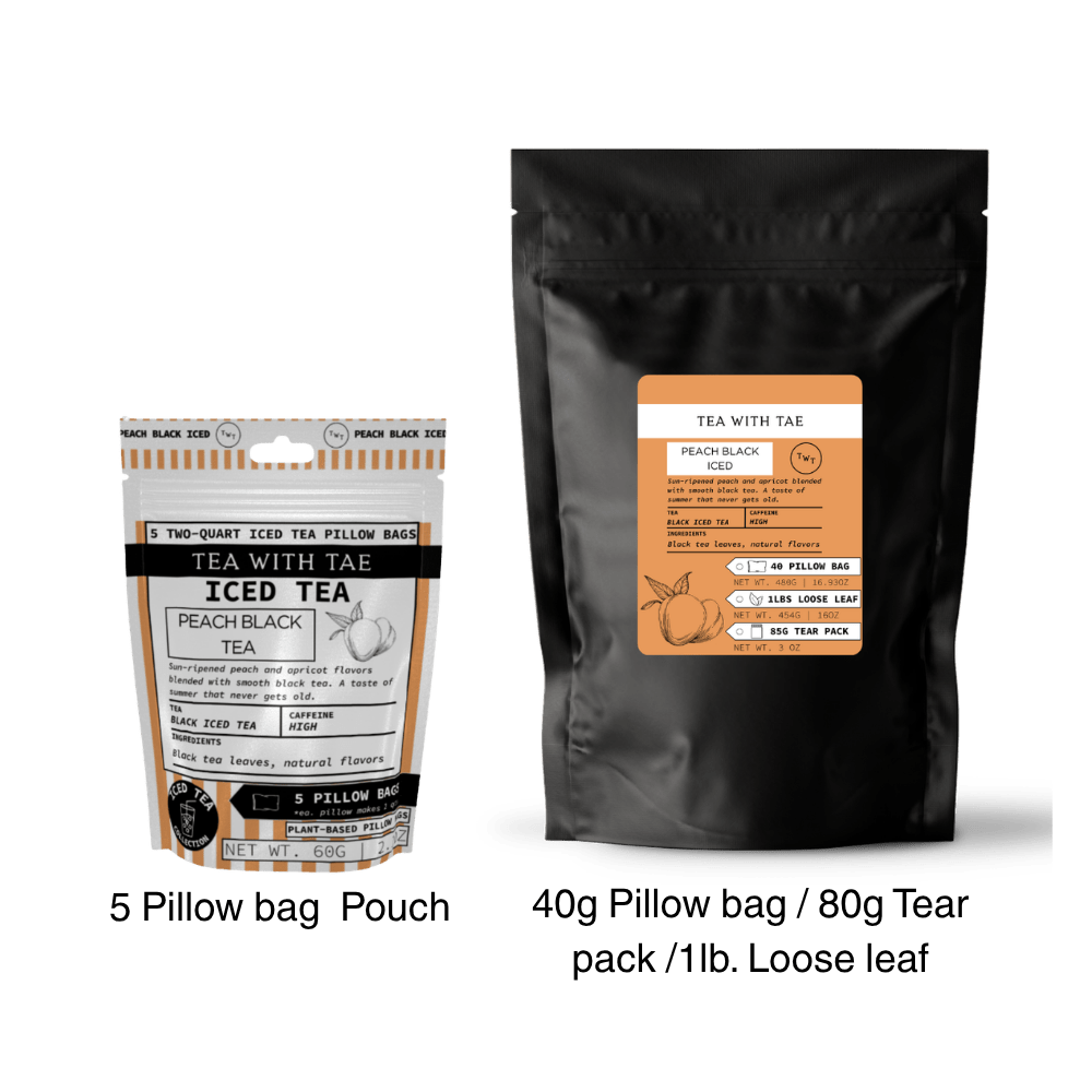 Tea with Tae Peach Black Iced Tea Pouch