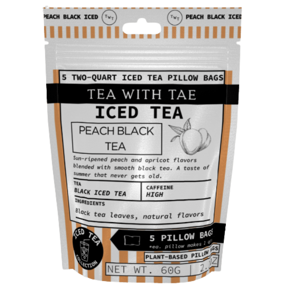 Tea with Tae Peach Black Iced Tea Pouch