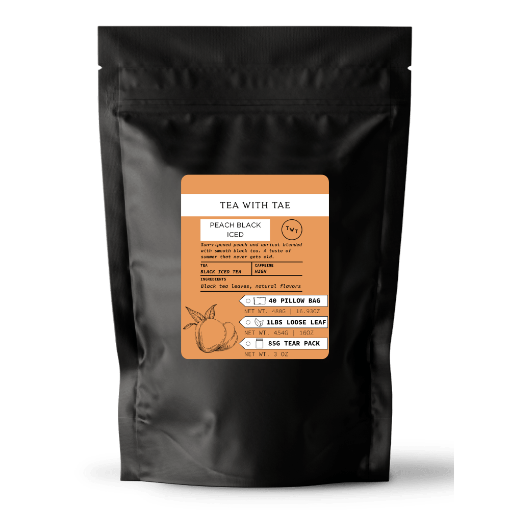 Tea with Tae Peach Black Iced Tea Pouch