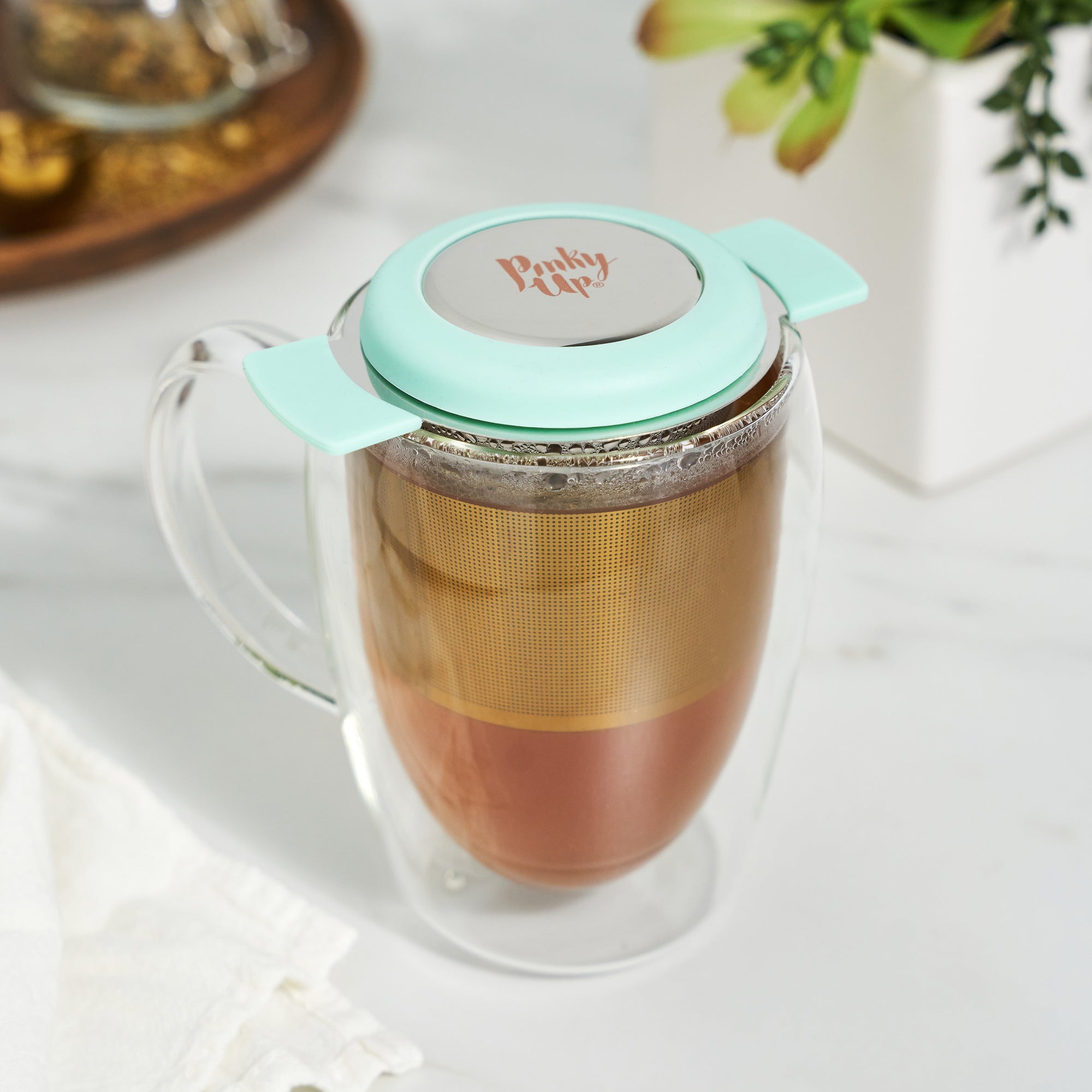 Pinky Up Erin Universal Tea Infuser in Turquoise