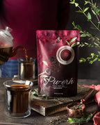Gardenika Puerh Tea, Loose Leaf, USDA Organic, Chinese Black, 55+ Cups – 4 Oz (113g)