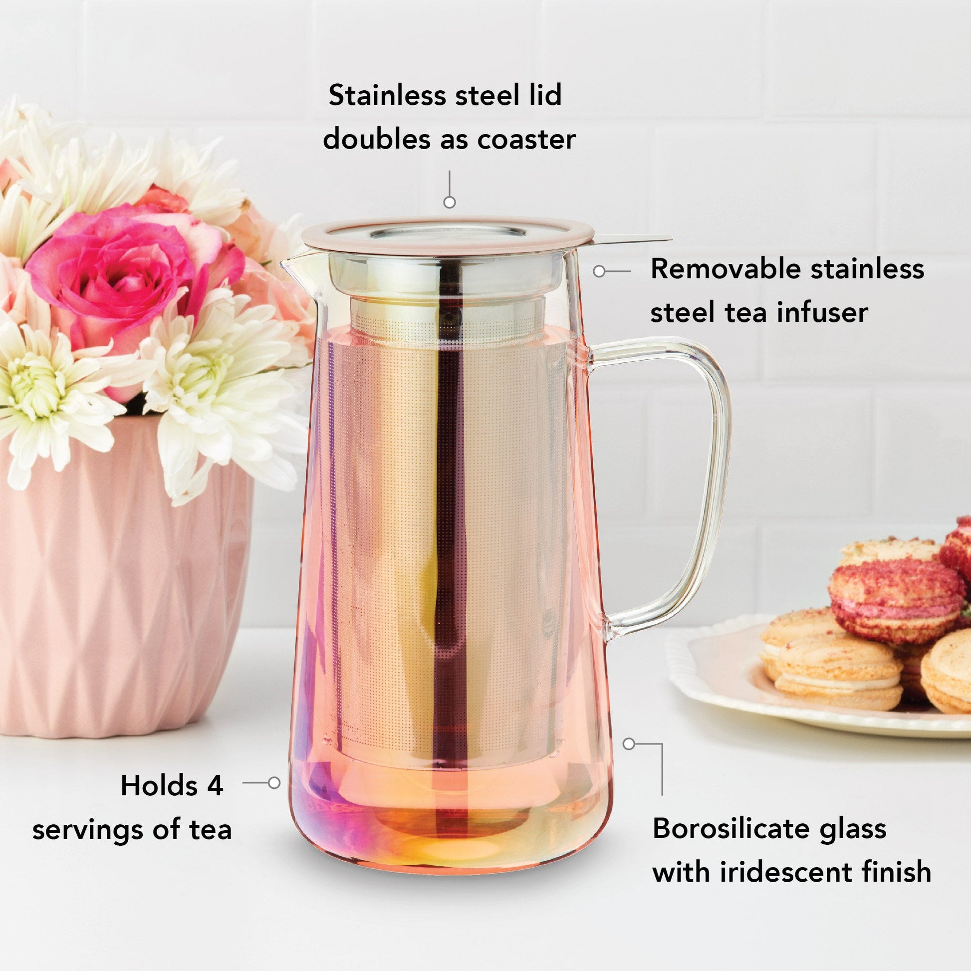 Pinky Up Annika Glass Teapot & Infuser