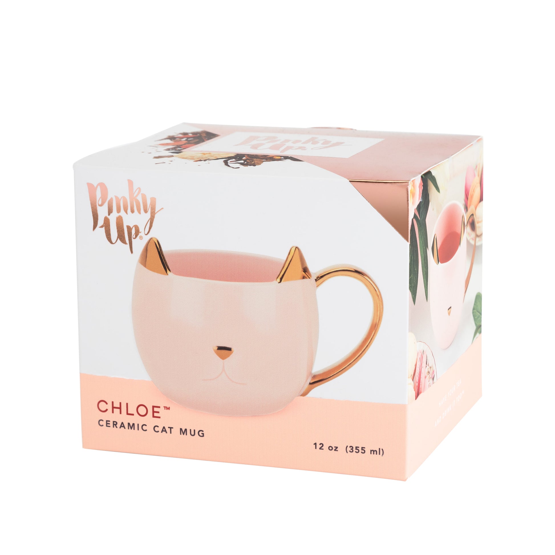 Pinky Up Chloe Pink Cat Mug