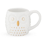 Pinky Up Olivia Ceramic Owl Mug with 3D features, ergonomic handle, and "Life’s a hoot" message. Capacity: 16 oz.