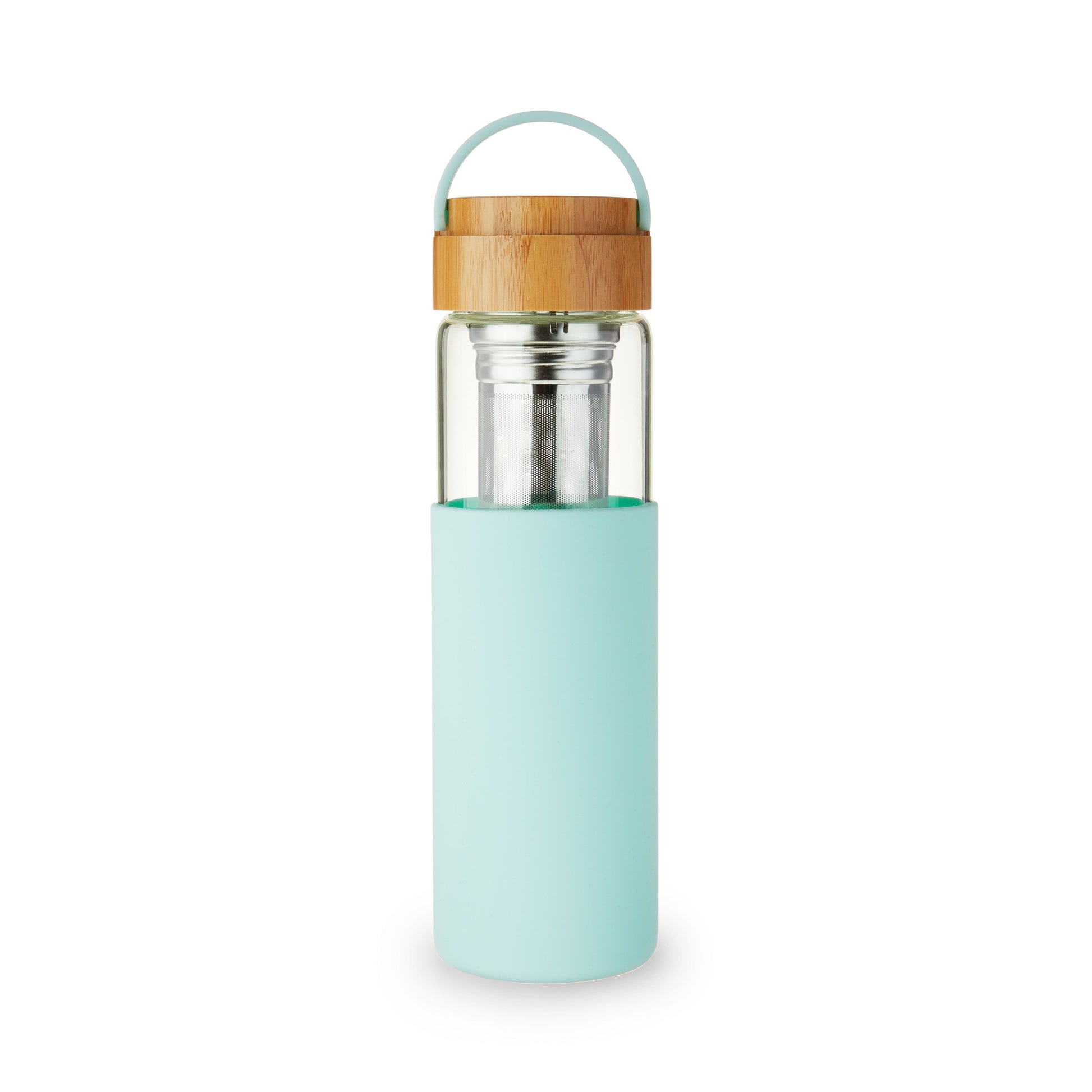 Pinky Up Dana Glass Travel Mug in Turquoise