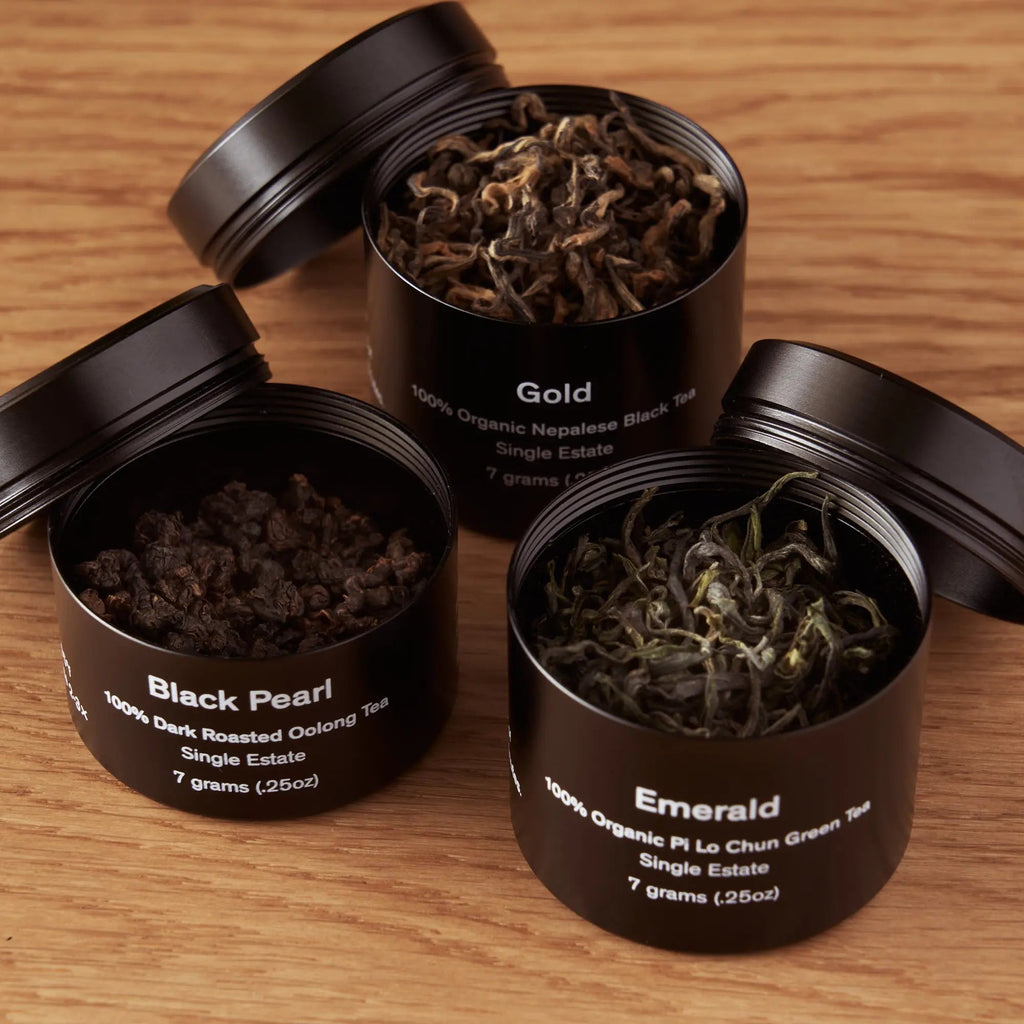 August Uncommon Rare Leaves Single Origin Tea Mini Tin Sampler Oolong Tea