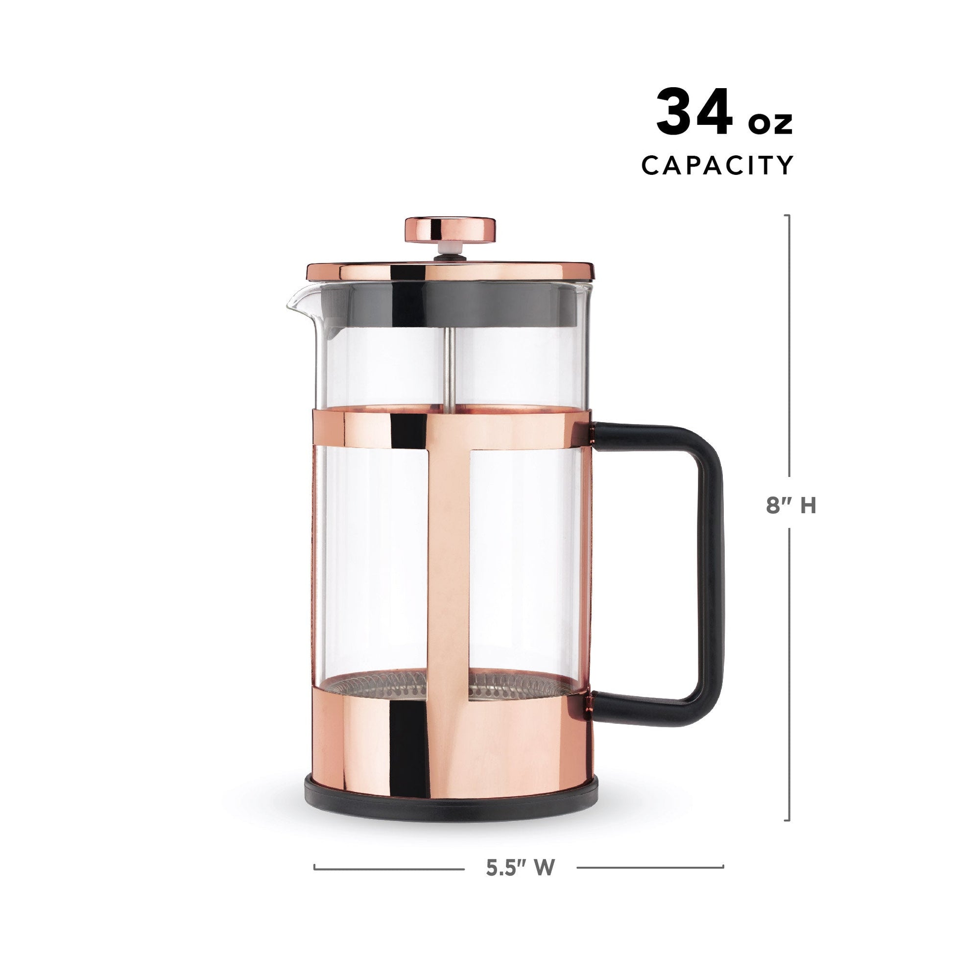Pinky Up Piper Rose Gold Press Pot