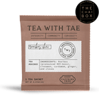 Tea with Tae Rooibos Chai 50 ct. Overwrap Bag showing bulk packaging of 50 individually-wrapped tea bags. Eco-friendly materials.