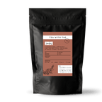 Tea with Tae Rooibos Pouch, a red herbal tea blend from Tea with Tae, displayed in a clear pouch with label.