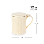 Pinky Up Annette Knit Ceramic Tea Mug & Infuser