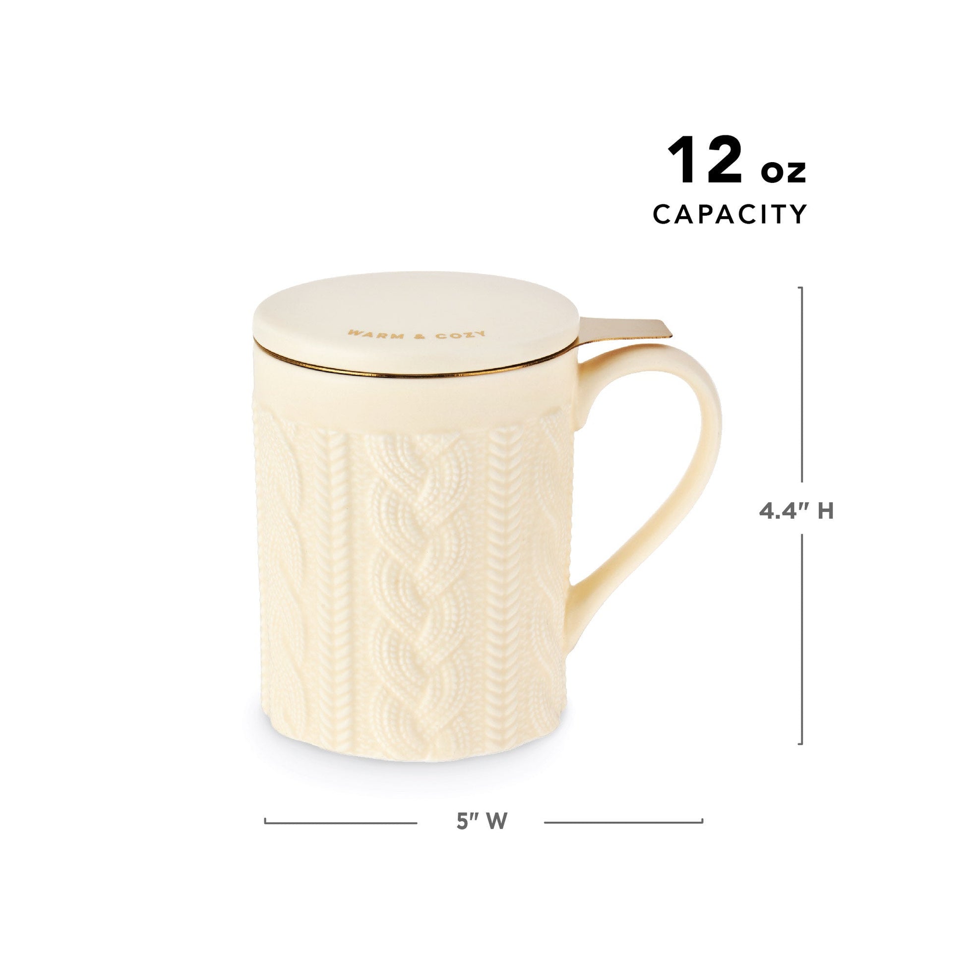 Pinky Up Annette Knit Ceramic Tea Mug & Infuser
