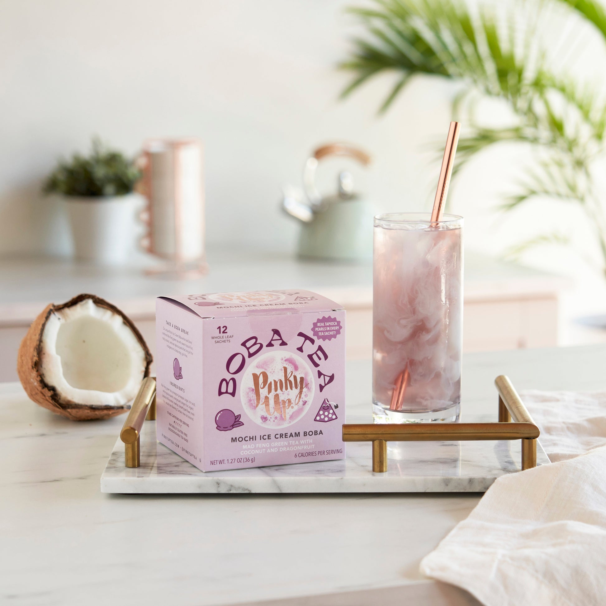 Pinky Up Mochi Ice Cream Boba Tea Sachets
