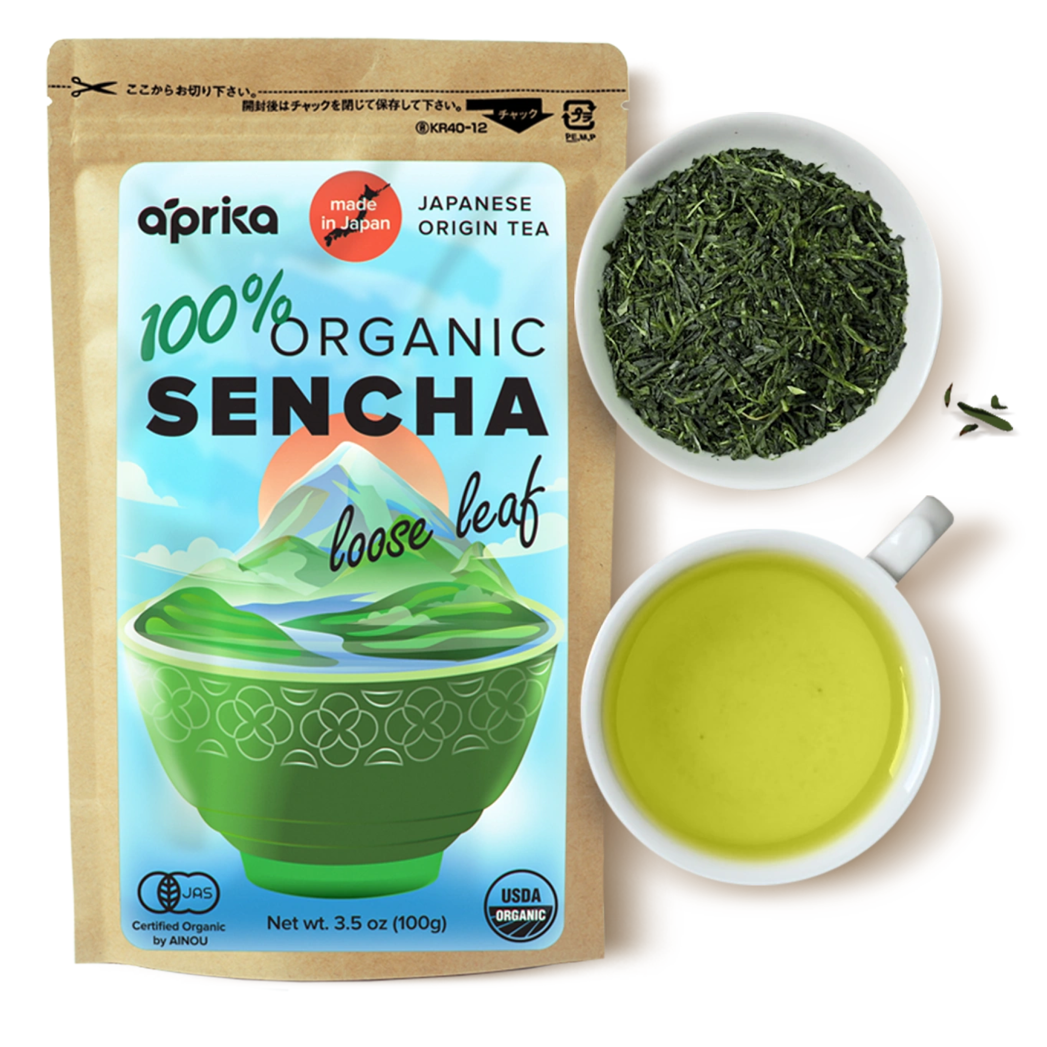 Aprika Life Sencha Loose Leaf Tea